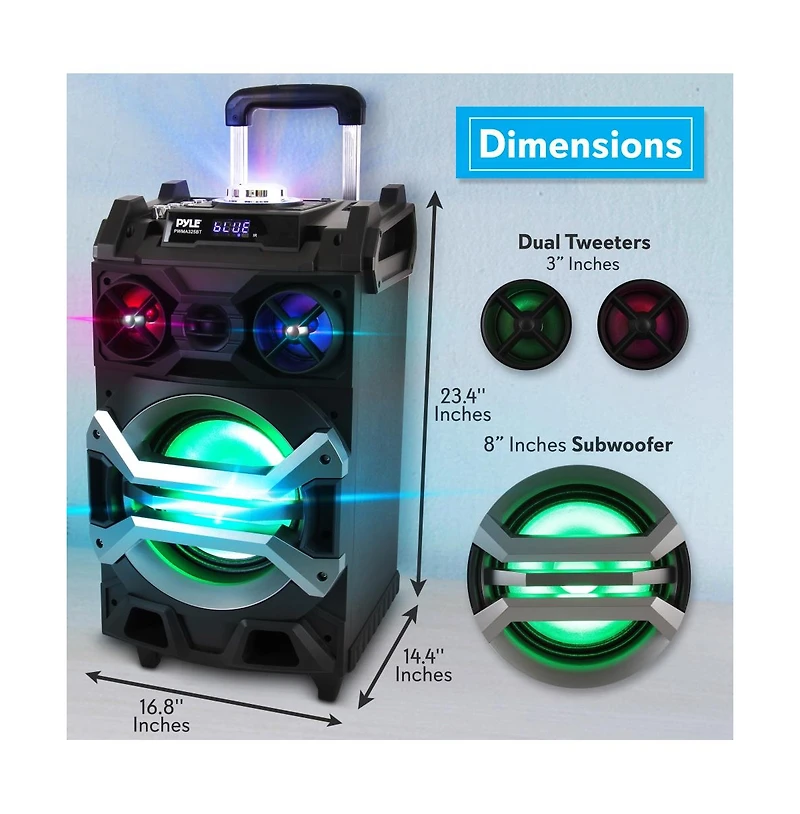 Pyle Portable Bluetooth Karaoke Speaker System