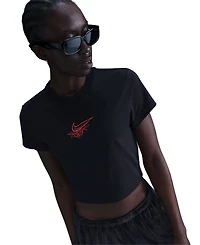 Nike Women's Chill Knit Cropped Logo T-Shirt