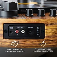 Wall-Mount Record Player, Bluetooth Amplifier w/ 3-Speed Turntable