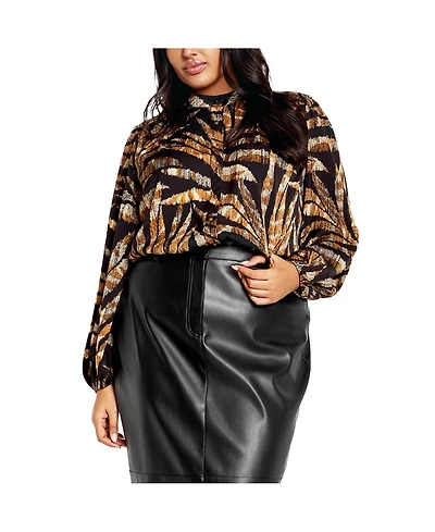 Plus Elia Print Shirt