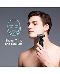 Perry Ellis Rechargeable 4-in-1 Grooming Set With Rotary Shaver