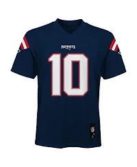 Outerstuff Big Boys and Girls Drake Maye Navy New England Patriots Replica Player Jersey