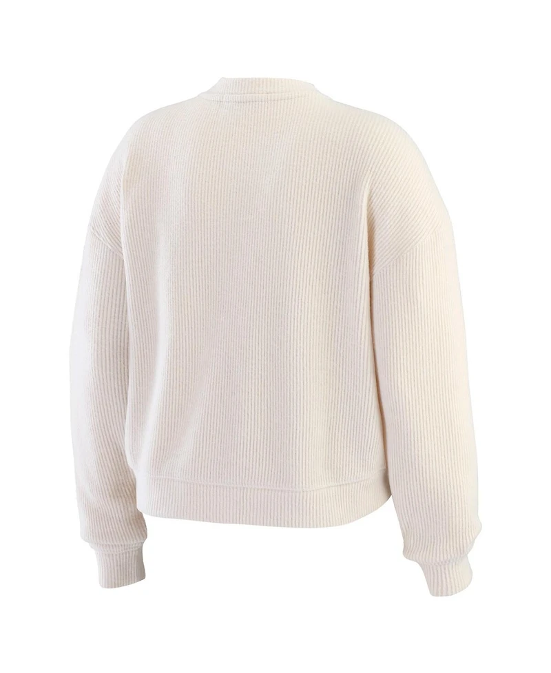 Wear by Erin Andrews Women's Cream Florida State Seminoles Rib-Knit Long Sleeve T-Shirt Pants Lounge Set