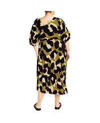 City Chic Plus Size Aria Print Dress