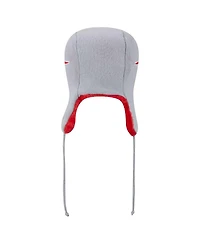 New Era Men's Gray New England Patriots Helmet Head Trapper Knit Hat
