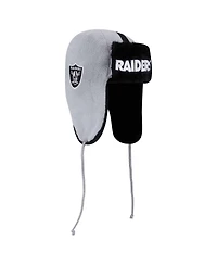 New Era Men's Silver Las Vegas Raiders Helmet Head Trapper Knit Hat