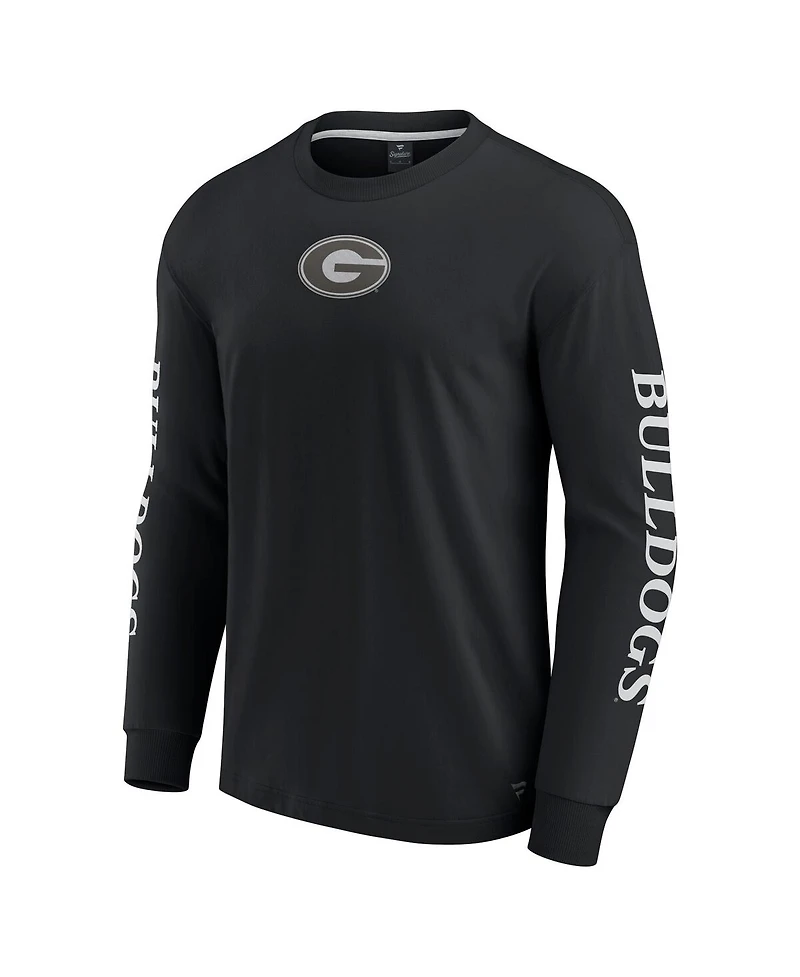 Fanatics Men's Black Georgia Bulldogs Strive Long Sleeve T-Shirt