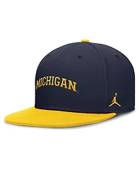 Jordan Men's Navy/maize Michigan Wolverines Two-Tone Primetime Performance Fitted Hat