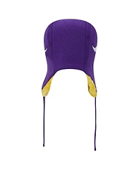 New Era Men's Purple Minnesota Vikings Helmet Head Trapper Knit Hat