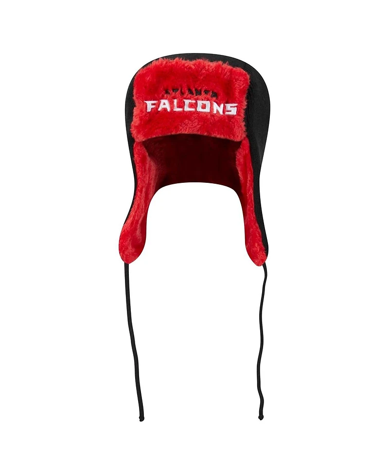 New Era Men's Black Atlanta Falcons Helmet Head Trapper Knit Hat
