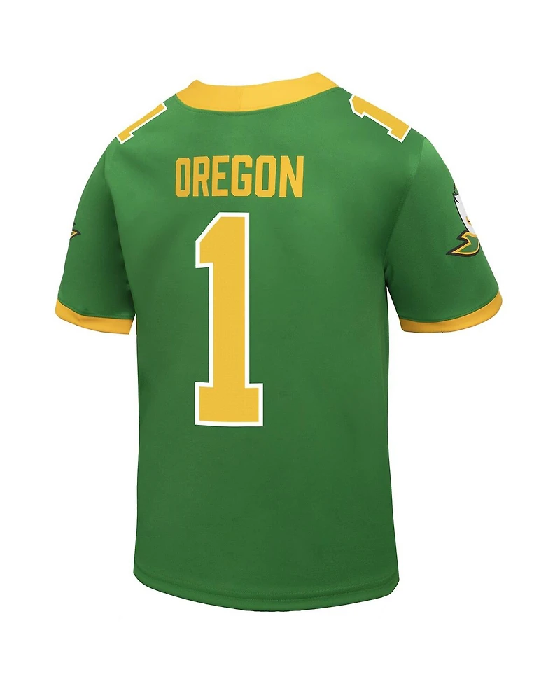 Nike Big Boys and Girls 1 Apple Green Oregon Ducks Alternate Replica Football Jersey
