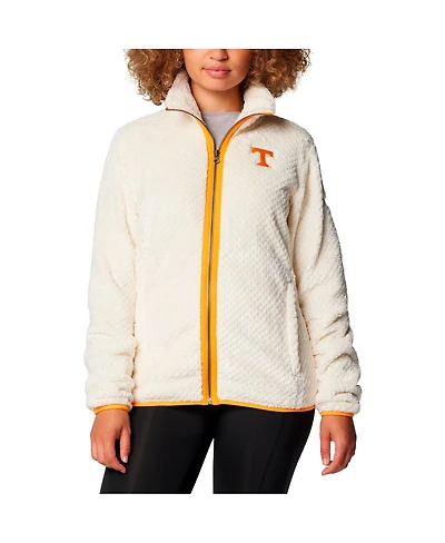 Columbia Women's Cream Tennessee Volunteers Fireside Ii Sherpa Full-Zip Jacket