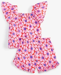 Epic Threads Toddler Girl Floral Woven Short Set, Toddler, Exclusively at Macy's