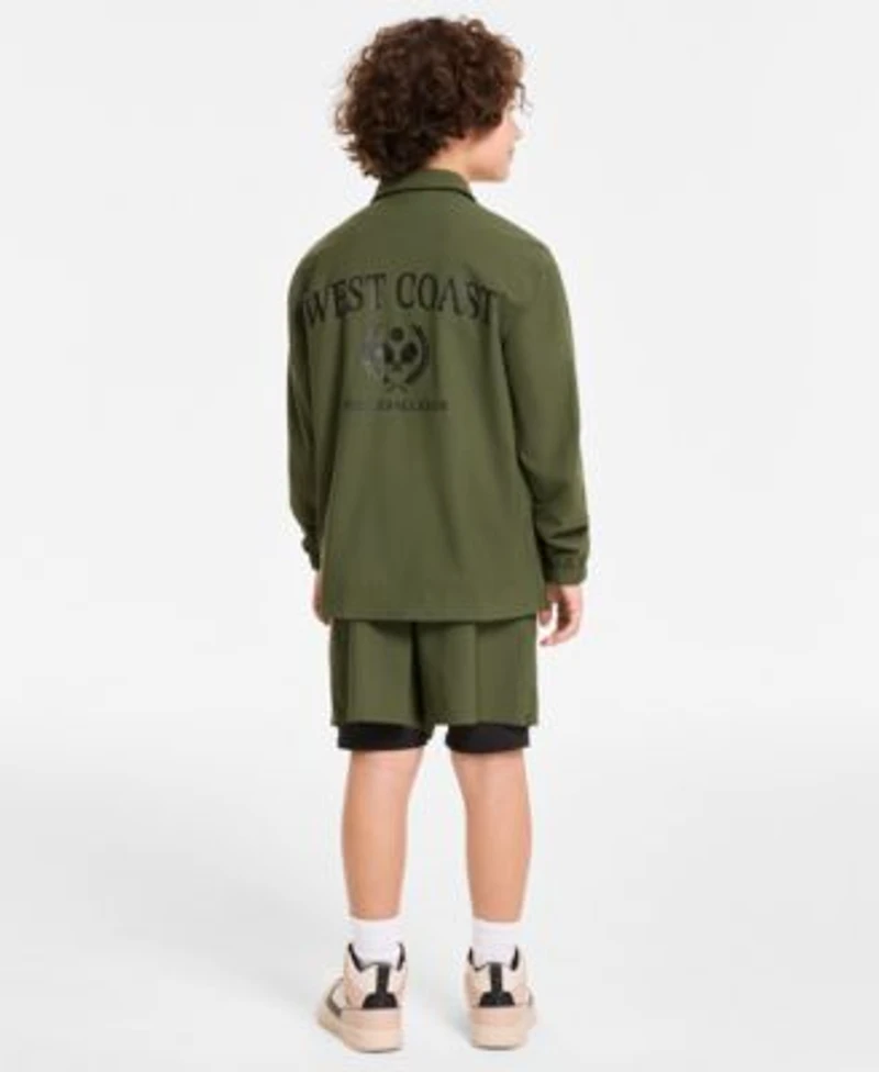 Epic Threads Little Big Boys Pickleball Club Coach Jacket Los Angeles Graphic T Shirt Layered Look Shorts Exclusively At Macys