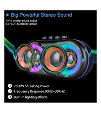 Toptech Braze-6 Bluetooth Speaker, Dual 3" Woofers, Led Lights