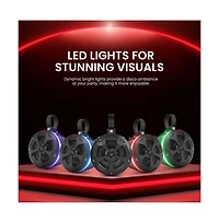 Pyle 4” Waterproof Off-Road Speakers, 800 Watt, Rgb Lights, Remote Control (2 Pairs)