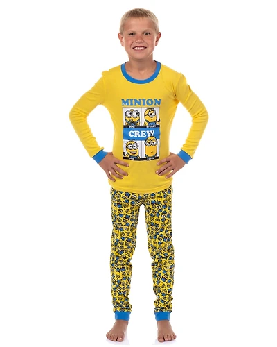 Despicable Me Big Boys Minions Crew Bob Stuart Phil Kevin Sleep Pajama Set