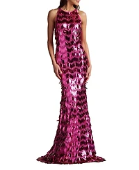 Tadashi Shoji Women's Madysin Sequin Fringe Gown