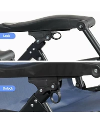 Gymax Folding Zero Gravity Lounge Chair Recliner w/ Cup Holder Tray Pillow