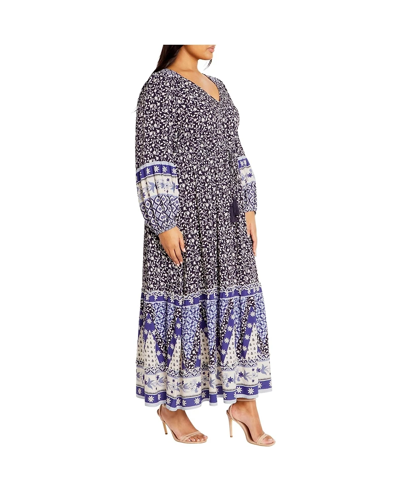 Plus Faith Placement Maxi Dress