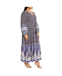 Plus Faith Placement Maxi Dress