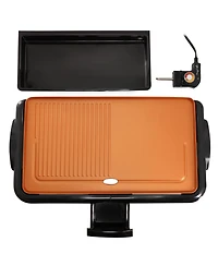 MegaChef 18.89 Inch Electric Grill/Griddle with Copper Coating