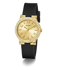 Guess Women's Analog Black Silicone Watch, 32mm