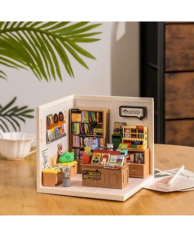 Robotime 3D Puzzles Plastic House Building Set Toy Diy Miniature Dollhouse Playset Gifts for Teens Adults, Multicolor