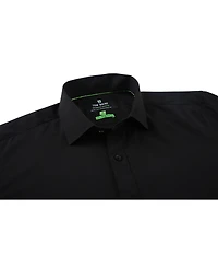 Tom Baine Men Slim Fit Four Way Stretch Solid Dress Shirt