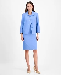 Le Suit Women's Seamed Dress Set, Regular & Petite