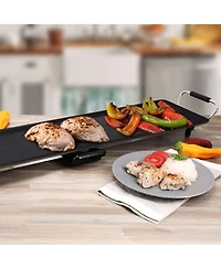MegaChef 35.43 Inch Electric Grill with Drip Tray and Non-Stick Coating