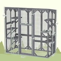 PawHut Catio Outdoor Cat Enclosure for 1-3 Cats, 59" x 28" x 60",