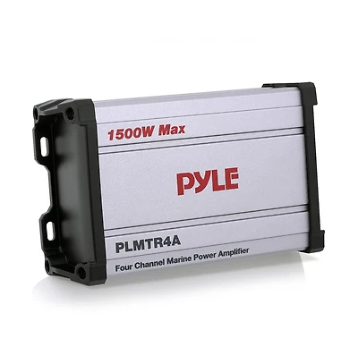Pyle 4-Channel Waterproof PowerSport Amplifier, 1500W, Marine Grade