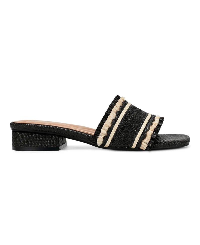 Easy Spirit Women's Graciela Raffia Block Heel Sandals