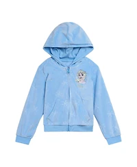 Frozen Girls Disney Minnie Mouse Velour Zip Up Hoodie and Jogger Pants Outfit Set