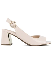 Jones New York Women's Ondree Slingback D'Orsay Peep Toe Block Heel Sandals