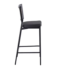 Lumisource 36" Metal and Rattan Tania Contemporary Counter Stool, Set of 2