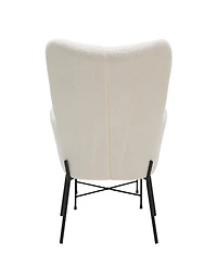 Lumisource 2-Pc. Metal Izzy Industrial Lounge Chair and Ottoman Set