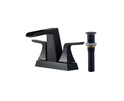 Casainc Centerset Faucet 2-handle Bathroom Faucet with Drain Assembly