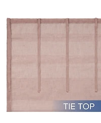 Grayson Stripe Sheer Tie Top Curtains Pair, 52"X84"