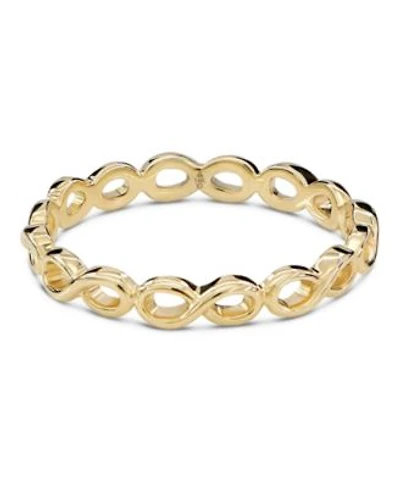 Devata Infinity Ring In 14k Gold Size 6 Approx. 1.4 Grams.