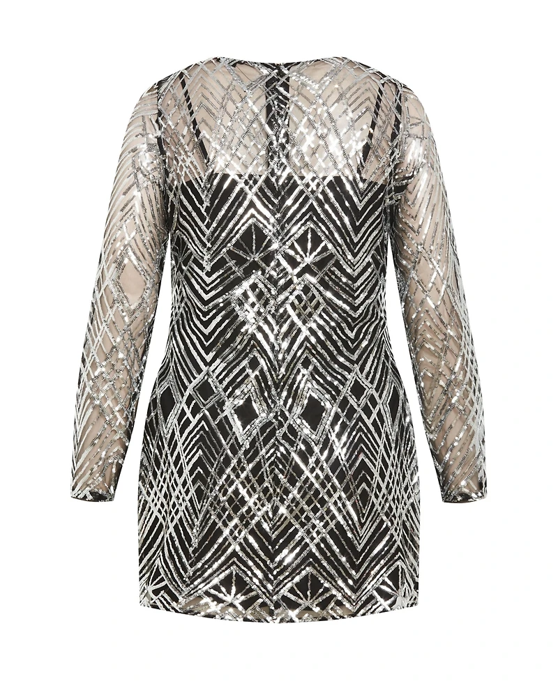 City Chic Plus Braylin Sequin Dress