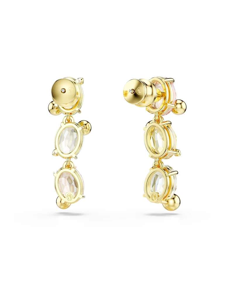 Swarovski Gema Gold-Tone Plated, Asymmetrical Design, Mixed Cuts