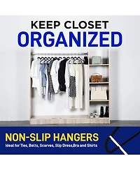 Bakken- Swiss Lifemaster Premium Quality Velvet Non-Slip Clothes Hangers