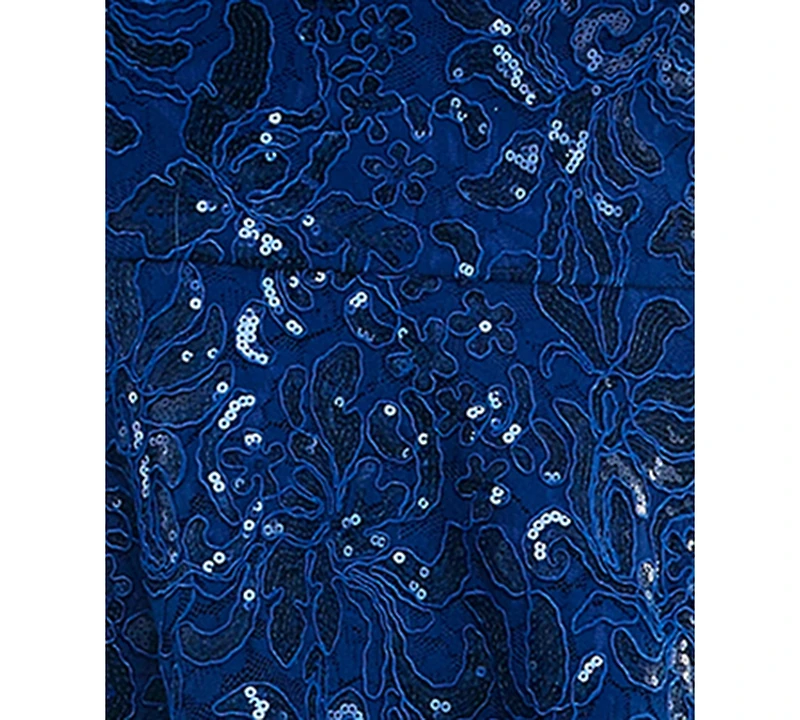 Emerald Sundae Juniors' Sequined Lace Fit & Flare Dress