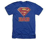 Superman Mens Super Dad Adult Heather Tee / T-Shirt