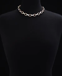 On 34th Two-Tone Link Necklace, 15" + 2" extender, Exclusively at Macy's