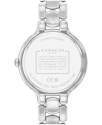 Coach Women's Chelsea Silver Tone Stainless Steel Bracelet Watch, 36mm