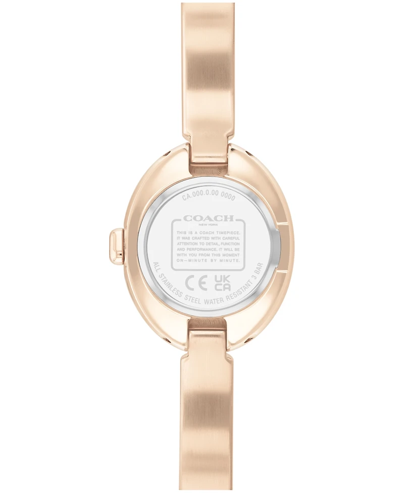 Coach Women's Sammy Carnation Gold Tone Stainless Steel Bangle Bracelet Watch, 22.5mm