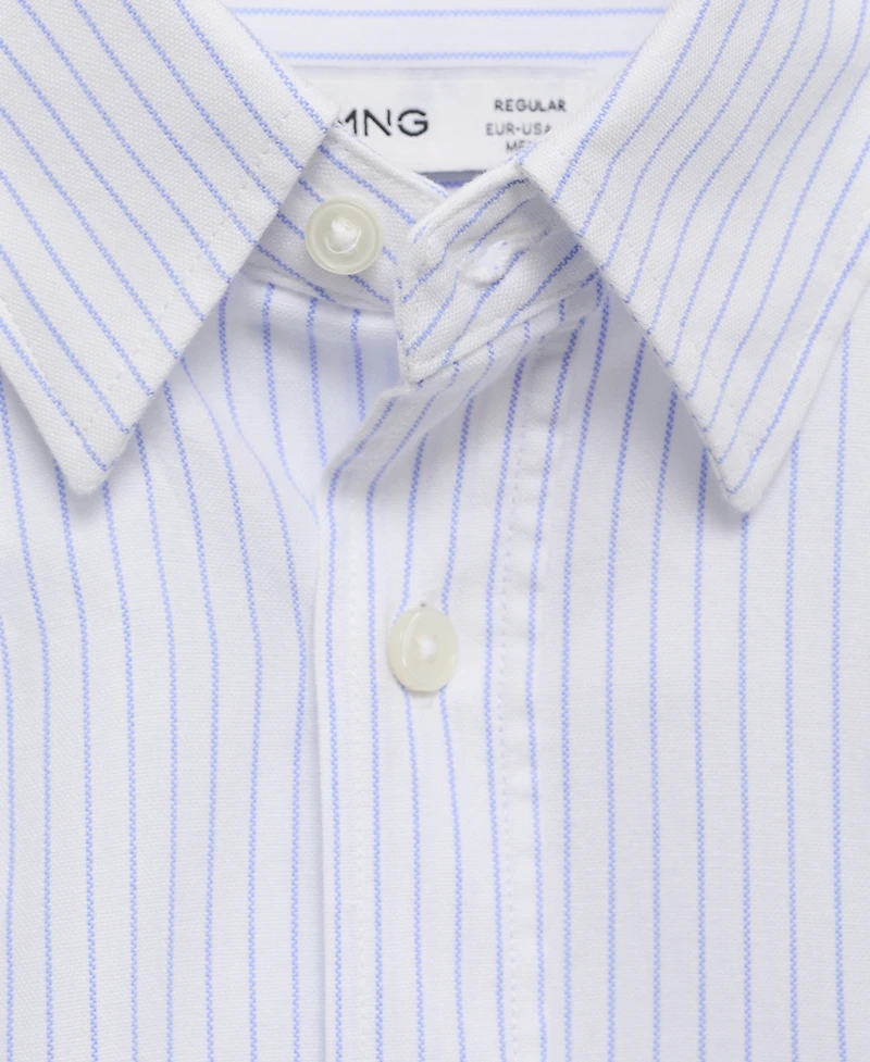 Mango Men's Slim-Fit Kodak-Striped Cotton Shirt